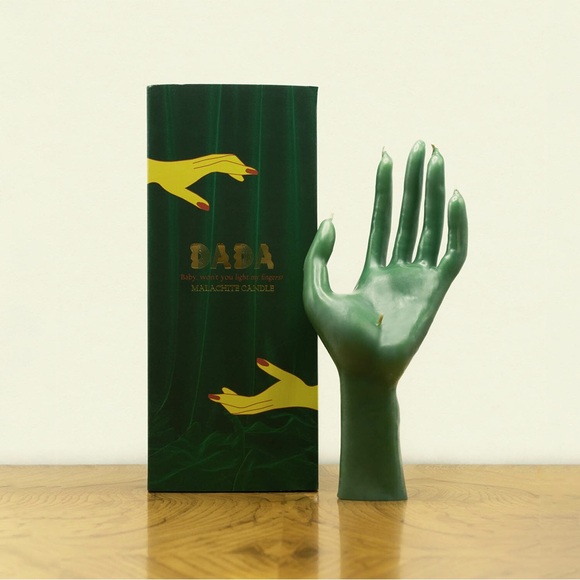 DADA Daily Other - BABY, WON'T YOU LIGHT MY FINGERS? CANDLE IN MALACHITE